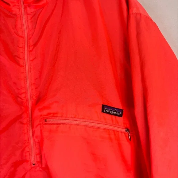 VTG Patagonia Reversible Windbreaker Womens M Navy Orange Snap T Pullover Hiking - Picture 6 of 12